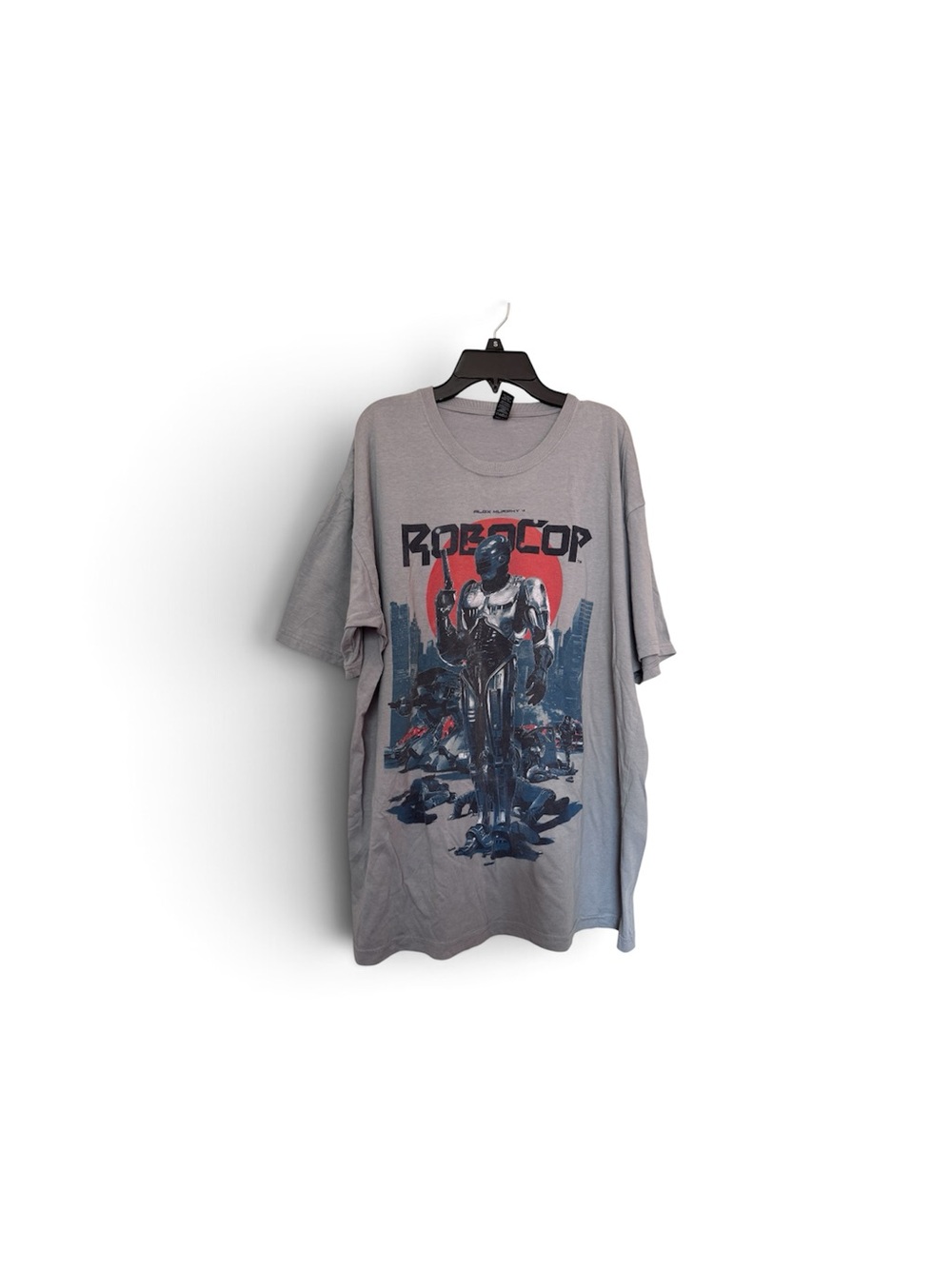 Loot Crate Robocop Graphic Tee - Gray with Red & Blue Print